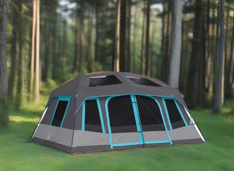 ozark trail 10 person dark rest instant cabin tent